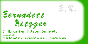 bernadett mitzger business card